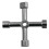 (TA) Key wrench, about 71mm long, with 4 keys for public doors and windows 1