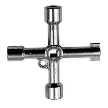 (TB) Key wrench, about 71mm long, with 4 keys for public doors and windows