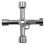 (TC) Key wrench, about 71mm long, with 4 keys for public doors and windows 1