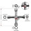 (TC) Key wrench, about 71mm long, with 4 keys for public doors and windows 2