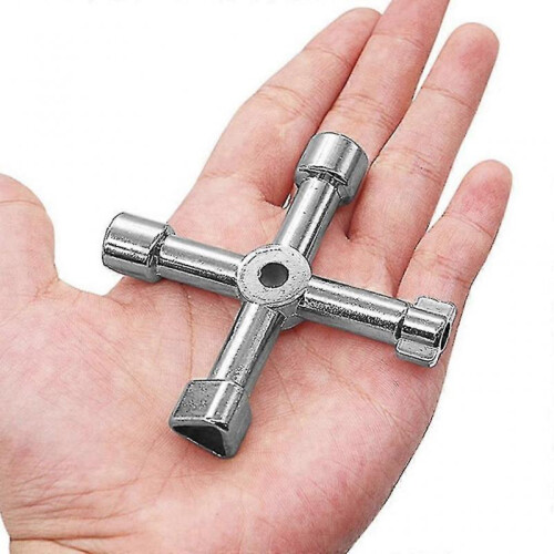 (TC) Key wrench, about 71mm long, with 4 keys for public doors and windows 2