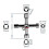 (TC) Key wrench, about 71mm long, with 4 keys for public doors and windows 5
