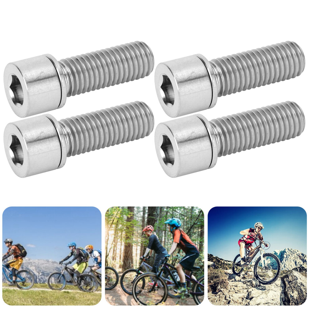 4 Pcs Bicycle Titanium Handlebar Stem Screws M7x20mm Heavy Duty Alloy Hex Bolts 9441359435258