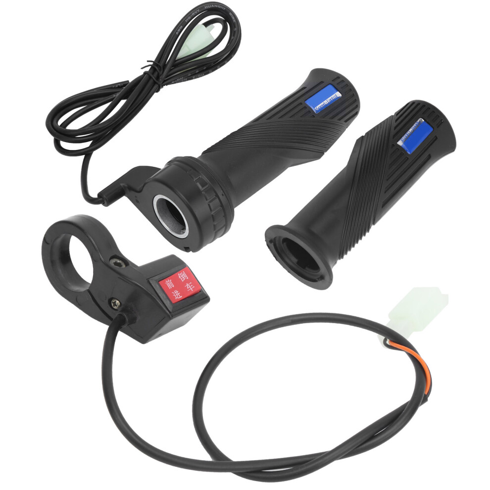 Electric Bike Handle Grip Set With Forward & Reverse Gear Switch, Abs Rubber 9391359436048