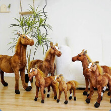 (70cm, America spent horse) Adorable Simulation Horse Stuffed Animal Plush Dolls High Quality Realistic Image Classic Personal Toy For Children Gift