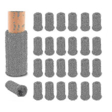 (Grey) Chair leg protectors, 24-piece set, made of eco-friendly materials and suitable for various shapes of furniture