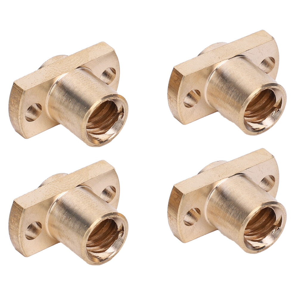 4Pcs Brass Trapezoidal Nut T8 8Mm H Flange Fasteners For 3D Printer 6911359438052