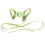 Green Adjustable Cat Harness with Leash AntiLost Escape-Proof Pet Strap 1