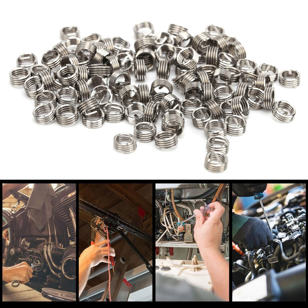 Fastener Hardware Kit M5x0.8x1d 100Pcs Thread Inserts & Wire Protection Sleeve 6951359438553