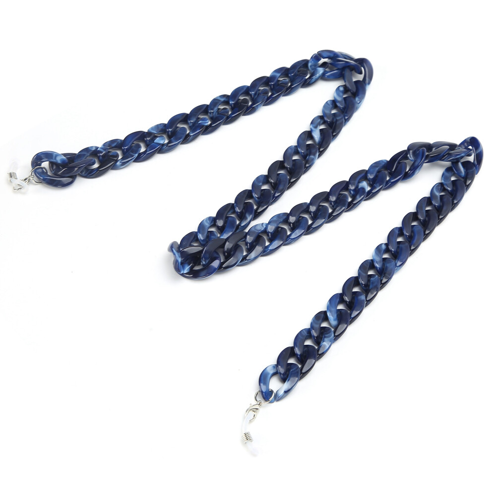 Blue Navy Plastic Eyeglasses Chain 71Cm Stylish Face Cover Lanyard