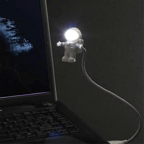 (USB White) Portable Usb Powered Night Light Astronaut Shape Reading Desk Lamp Dc 5v Led Light For Computer Laptop Pc Lighting Space Lovers 1