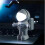 (USB White) Portable Usb Powered Night Light Astronaut Shape Reading Desk Lamp Dc 5v Led Light For Computer Laptop Pc Lighting Space Lovers 3