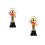 2Stück Trophy Golden Award Cup Metall 2