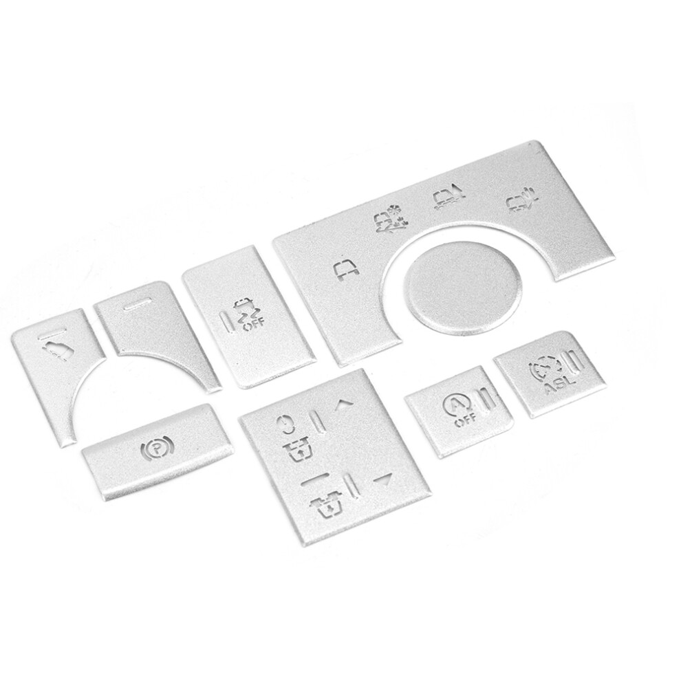 Suv Center Console Sticker Set 9Pcs Alloy Easy Adhesive 8721359441741