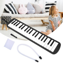 37-Note Black Melodica with Sturdy Design and Dual Playing Options