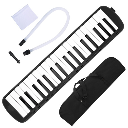 37-Note Black Melodica with Sturdy Design and Dual Playing Options 1