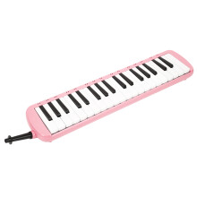 Pink 37-Tasten Melodika Blasinstrument, ABS, 48x11x5cm für Anfänger & Profi