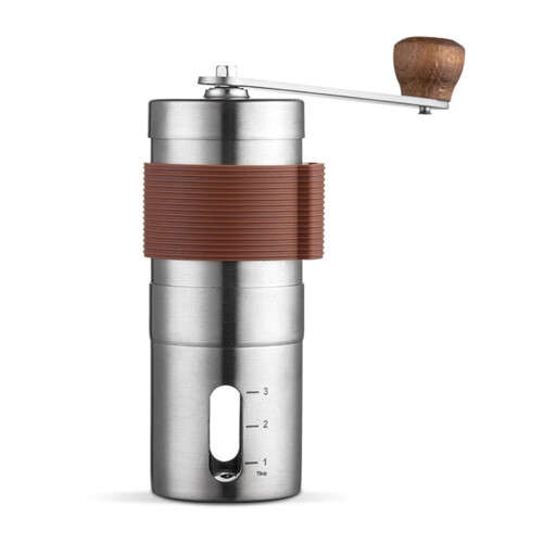 Durable Handheld Coffee Grinder with Stainless Body and Ceramic Burr 2