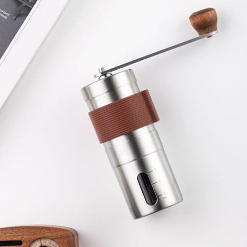 Durable Handheld Coffee Grinder with Stainless Body and Ceramic Burr 1