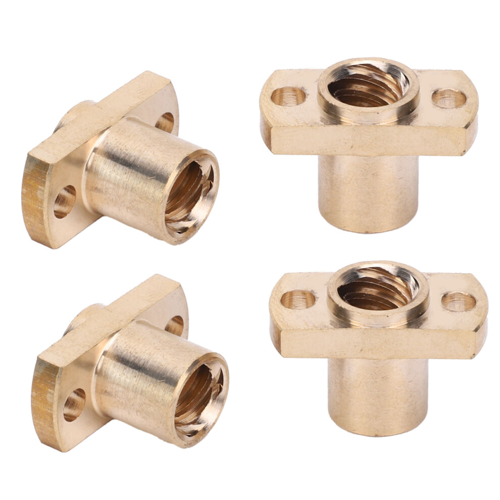 4Pcs Brass Trapezoidal Nut T8 Flange Hardware For 3D Printer 8Mm 4191359444099