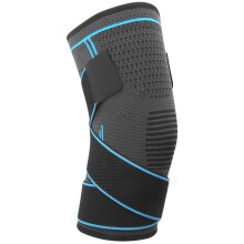 Outdoor Dual Sports Breathable Knitted Knee Pad, Blue XL