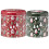 2 Round Christmas Nesting Storage Tins Festive Santa Stackable Cookie Biscuit Boxes 4