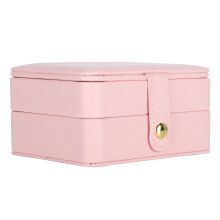Reise-Schmuckkästchen Pink – Stilvoller Organizer 10,5x9x6cm für Ringe, Ohrringe & Halsketten