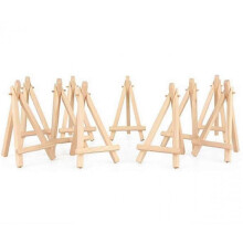 (8CM*15CM) Mini Easels (10 Pack) - Wooden Board Display For Photos, Memos, And Place Cards