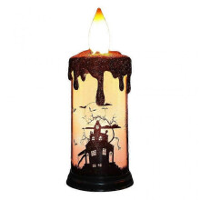 (Castle) Halloween LED Candle Lamp Electronic Candle Lights Ornaments Festival Bar Home Party Art Decor