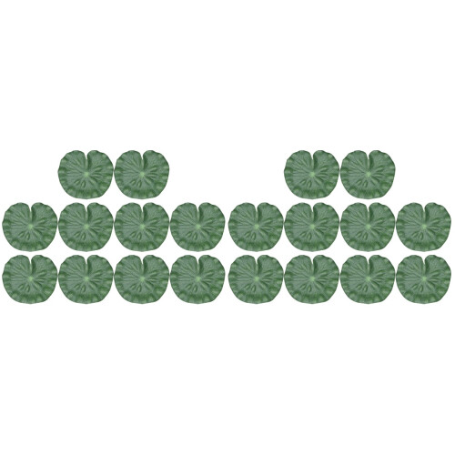 20 Pcs Artificial Lotus Leaf 15cm For Fish Tank Pond Decor 1