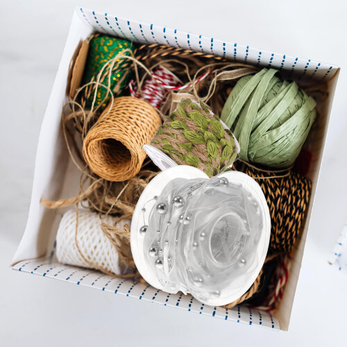 1Roll Handgemachtes Silbernes Perlenband Für Bastelprojekte 2