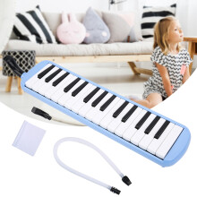 32-Tasten ABS-Melodica Blasinstrument, Blau, 42,5 cm für Anfänger