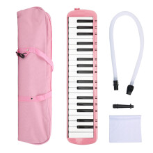 Pink Melodica 37 Keys Wind Instrument for Beginners, 48x11x5cm