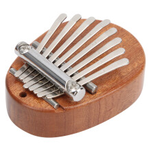 8 Key Kalimba Thumb Piano in Sapele Solid Wood, 6.3x8.5cm Mini Toy
