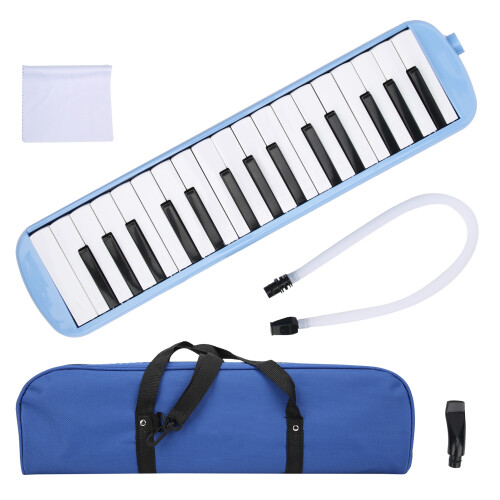32-Key Blue ABS Melodica for Beginners, 42.5cm Wind Instrument 1