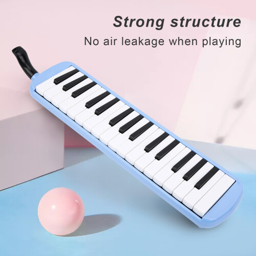 32-Key Blue ABS Melodica for Beginners, 42.5cm Wind Instrument 2
