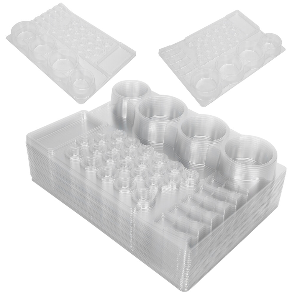 Set of 24 Disposable Ink Cup and Needle Tray Holders for Tattoos