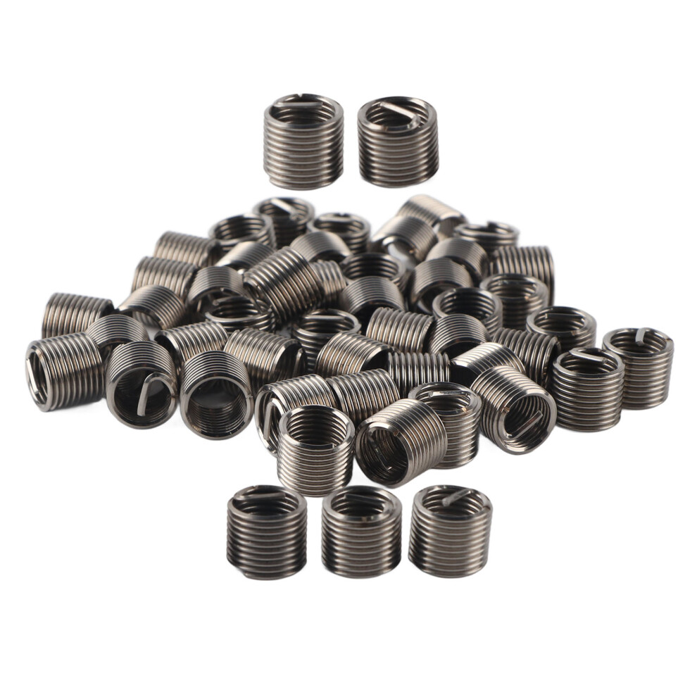 50Pcs Thread Inserts M10x1.25 Stainless Steel Male Female Fasteners Repair Kit 9381359451387