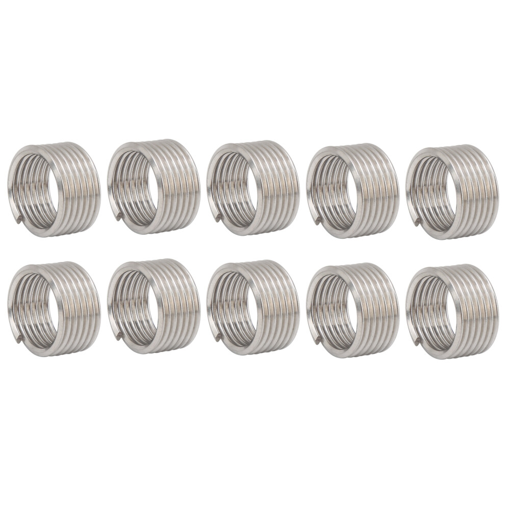 10Pcs M18 X 21Mm Steel Thread Repair Inserts For Aluminum & Plastic 7891359451376