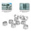 10Pcs Stainless Steel Thread Inserts M16x2 Repair Nut Reducing Tool 11