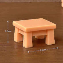 (Stool) Cute Resin Cats Ornament Kitten Figurine Animal Model Micro Landscape Home Decor Miniature Fairy Garden Decoration Gift