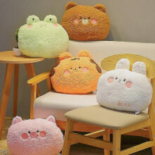 (35cm frog)35cm Kawaii Animal Teddy Bear Rabbit Frog Tiger Pig Plush Toys Cartoon Stuffed Soft Pillow Back Sofa Cushion For Girls Kids