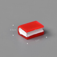 (Red Books) Cute Resin Cats Ornament Kitten Figurine Animal Model Micro Landscape Home Decor Miniature Fairy Garden Decoration Gift