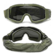 (Green)3 In 1 Tactical Field Tactical Goggles Military Shooting High Quality