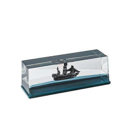(Black) Fluid Drift Bottle Pirate Ship Decompression Toy High Quality