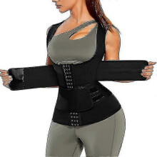 (2XL) Waist Trainer Vest For Women Underbust Corset Slimming Body Shaper Tummy Control Cincher