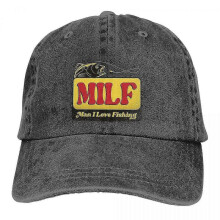 (Black) Solid Colour Dad Hat Milf Man I Love Fishing Women's Hat Sun Hat Baseball Cap Art Spiked Hat High Quality