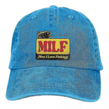 (Blue) Solid Colour Dad Hat Milf Man I Love Fishing Women's Hat Sun Hat Baseball Cap Art Spiked Hat High Quality