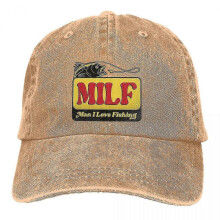 (Khaki) Solid Colour Dad Hat Milf Man I Love Fishing Women's Hat Sun Hat Baseball Cap Art Spiked Hat High Quality