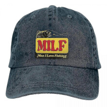(Navy Blue) Solid Colour Dad Hat Milf Man I Love Fishing Women's Hat Sun Hat Baseball Cap Art Spiked Hat High Quality